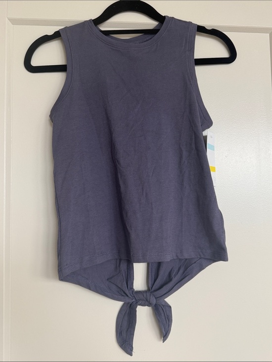 Zella Tops - Zella Grey Stone Tie-Back Sleeveless Tank, Size XS